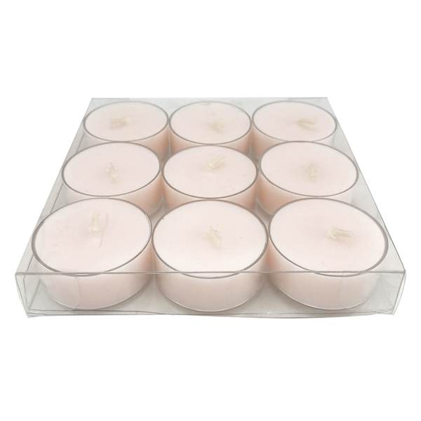 9-Pack Unscented Tealight Candles, Pink