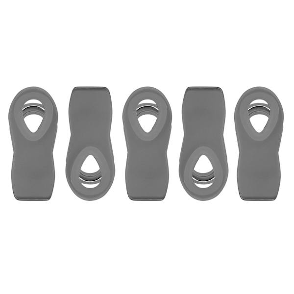 5-Piece Grey Bag Clips
