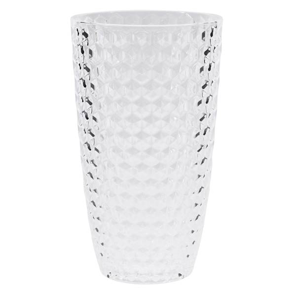Clear Diamond Textured Acrylic Highball Glass, 20oz