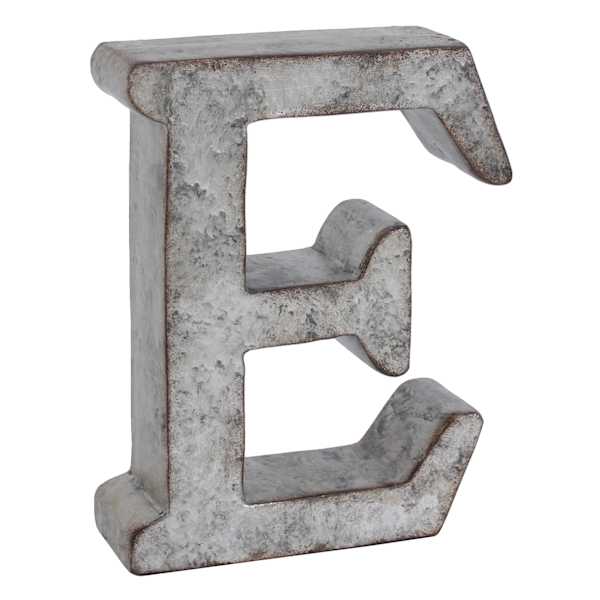 6" Galvanized Metal Letter, E