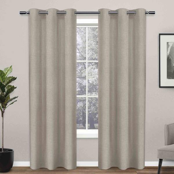 Found & Fable Rita Natural Light Filtering Grommet Curtain Panel, 84"