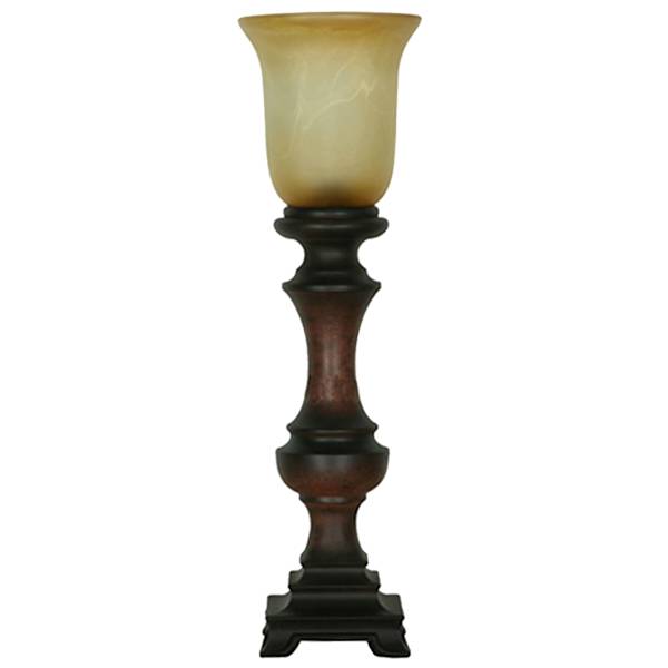 Brown Glass Uplight, 23"