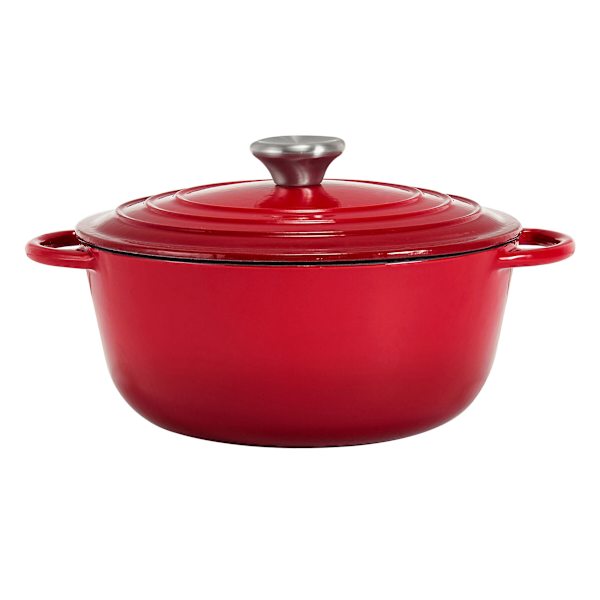 7-Quart Enameled Cast Iron Dutch Oven, Red