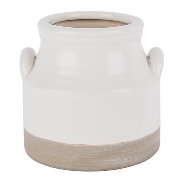 Honeybloom White Ceramic Vase, 4"