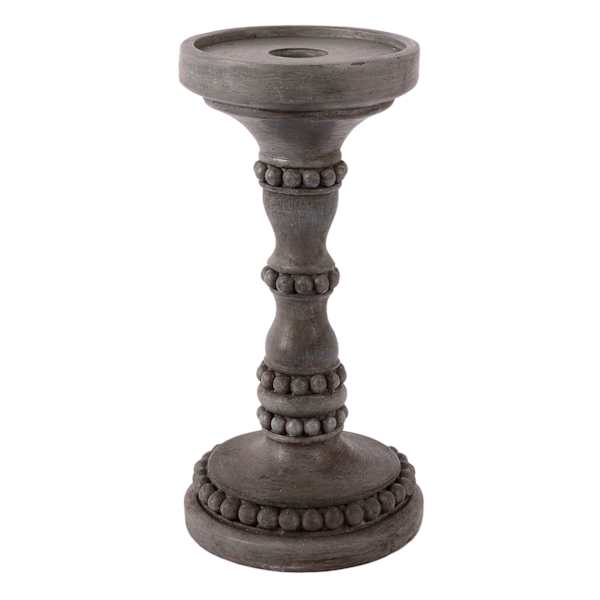Grey Candle Holder, 8"