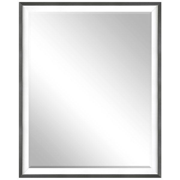 Minnie Silver Framed Rectangle Wall Mirror, 25x30