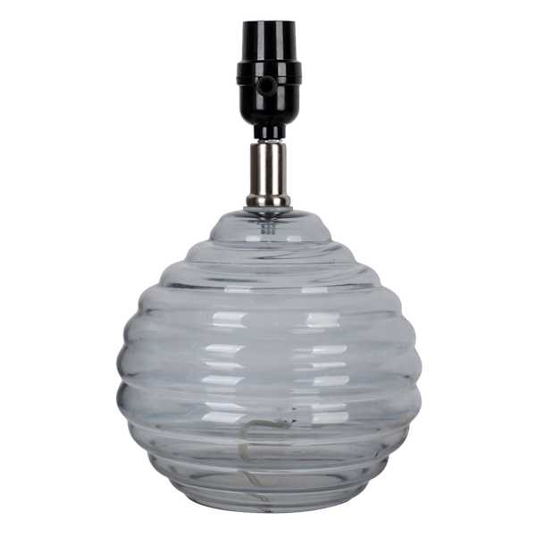 Ribbed Glass Mini Accent Lamp Base, 11.5"