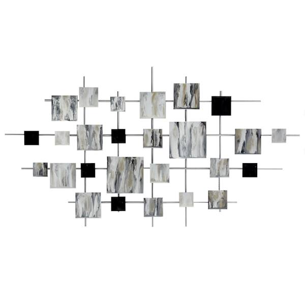 Metal Shell Grid Wall Art, 21x36