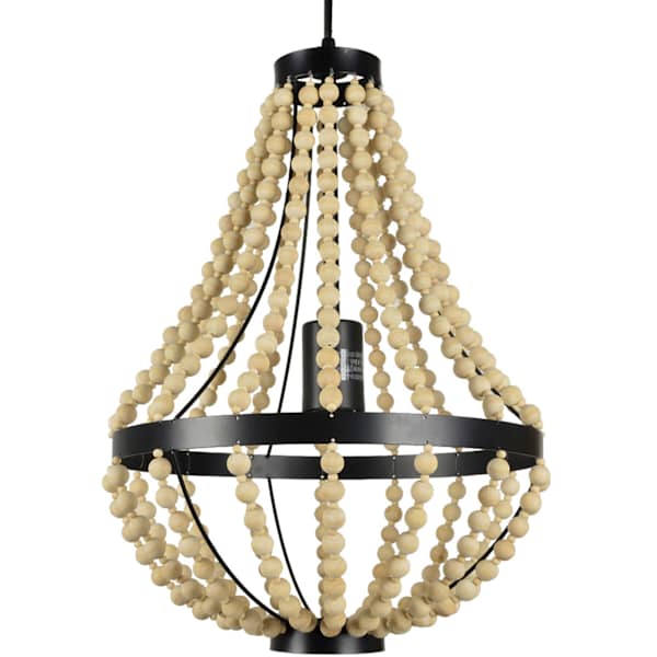 Beaded Hanging Pendant Light, 19"