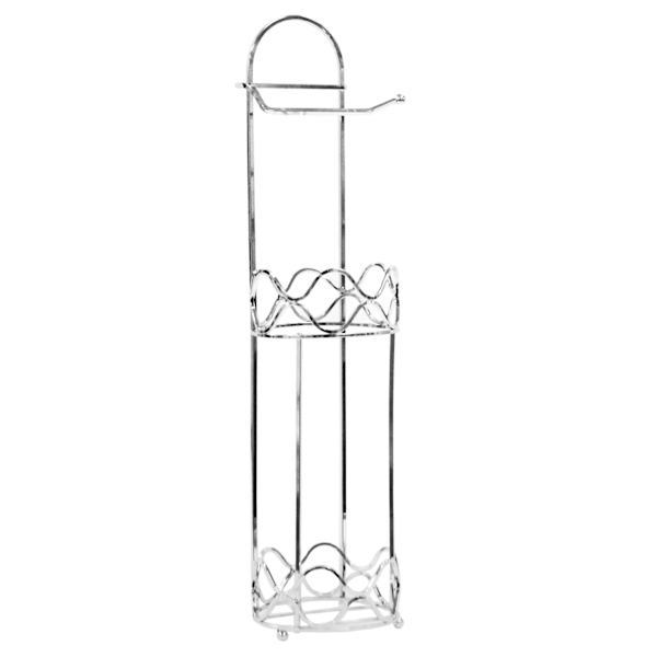 Onda Grey Metal Wire Toilet Tissue Stand & Storage