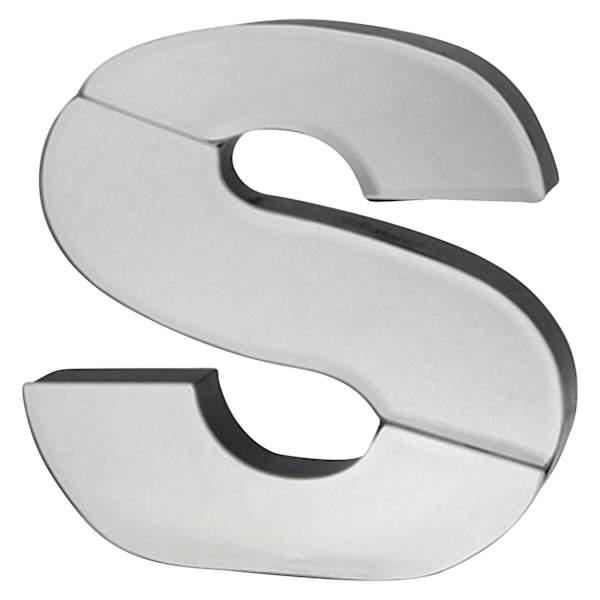 6" Mirrored Wood Monogram Letter, S