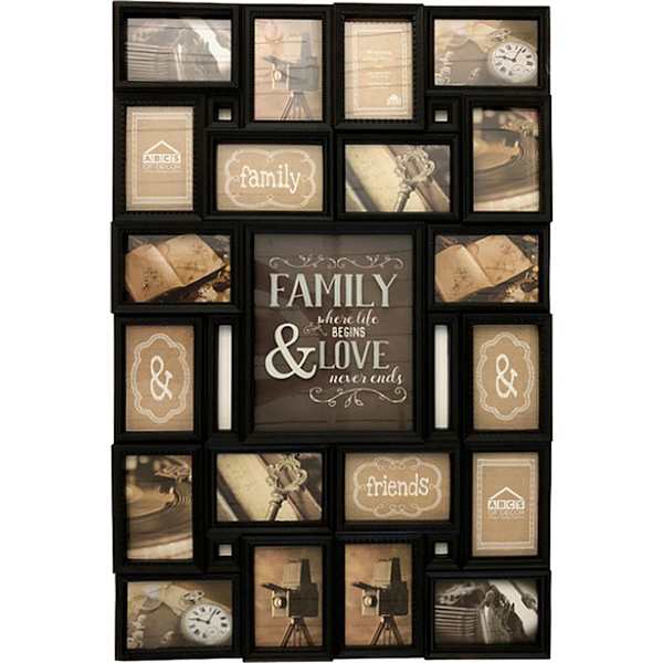 20-Opening Family & Love Shadow Box Collage Picture Frame, 23x35
