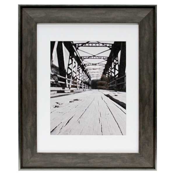 11x14 Matted to 8x10 Poster Wall Frame, Black & Brown
