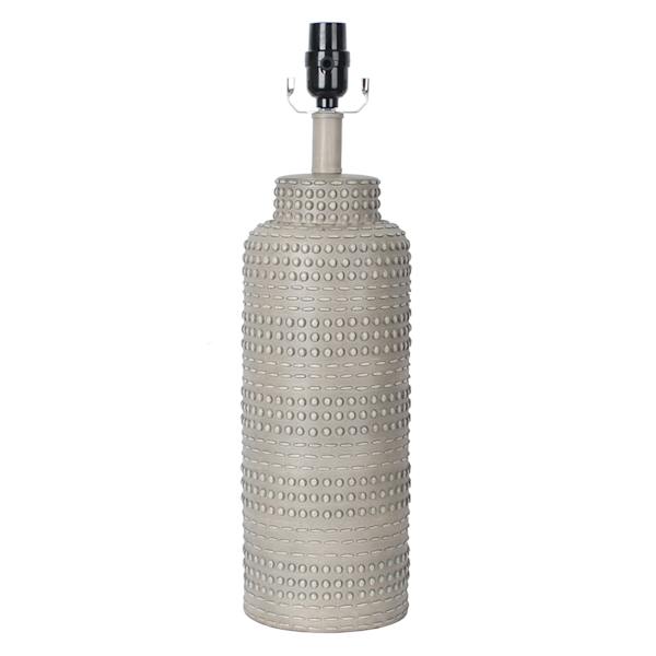 Grey Wash Textured Cylinder Table Lamp, 20.5"