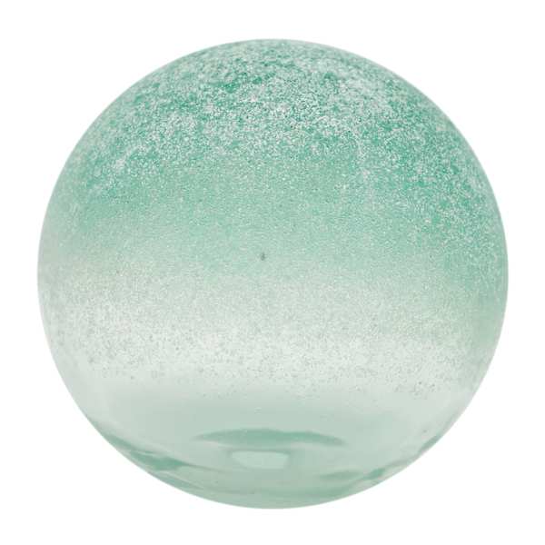 Ty Pennington Frosted Green Recycled Glass Ball, 4"