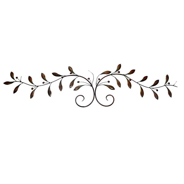 Metal Olive Branch Wall Art, 11x48