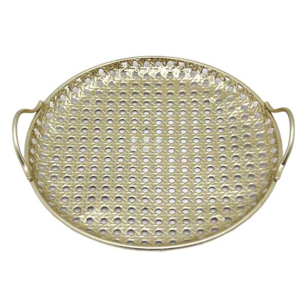 Grace Mitchell Gold Hammered Metal Tray, 18.5"