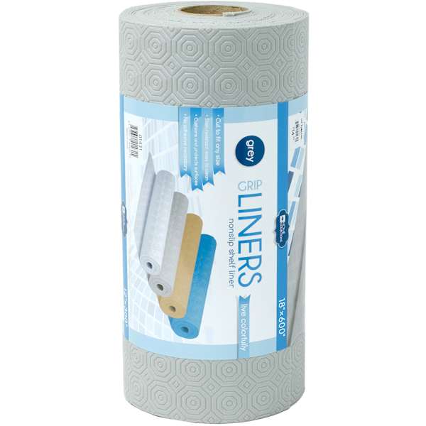 Grip Liners Grey Non-Slip Shelf Liner, 18x600