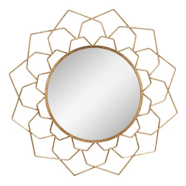Crosby St. Metal Floral Cutout Wall Mirror, 34"