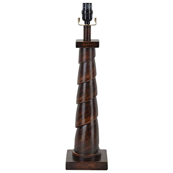 Bronze Twisted Table Lamp, 22"