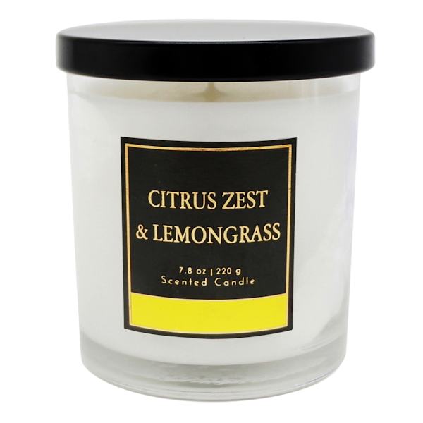 Citrus Zest & Lemongrass Scented Jar Candle, 7.8oz