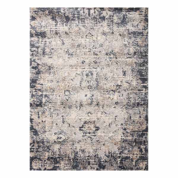 (D492) Honeybloom Muneer Blue & Beige Accent Rug, 3x5