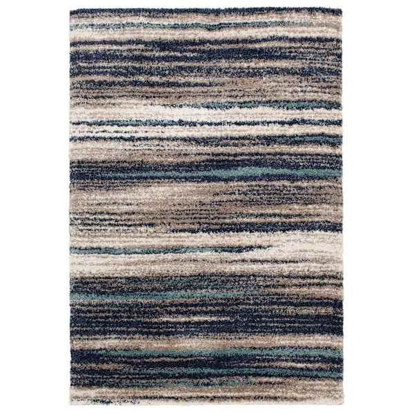 (C155) Dunkerton Multicolor Woven Shag Area Rug, 7x10
