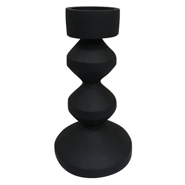 Crosby St. Matte Black Tea Light Holder, 6"