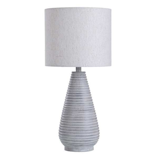 Found & Fable Grey Medium Table Lamp with Shade, 26"