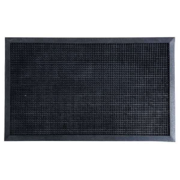 Rugged Black Outdoor Pin Mat, 18x30