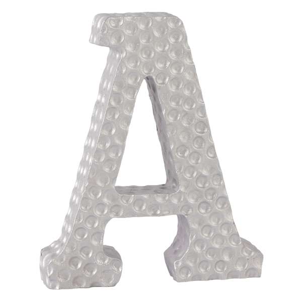6" Silver Monogram Letter, A