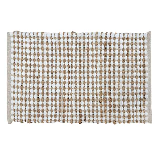 Ivory Jute & Cotton Accent Rug, 20x34