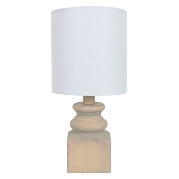Cream Mini Accent Lamp with Shade, 12"