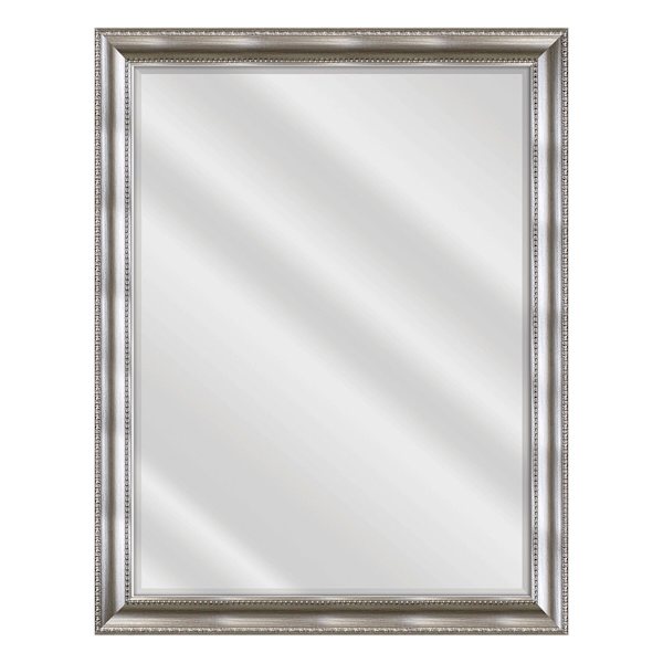 Anne Antique Silver Rectangle Wall Mirror, 43x55
