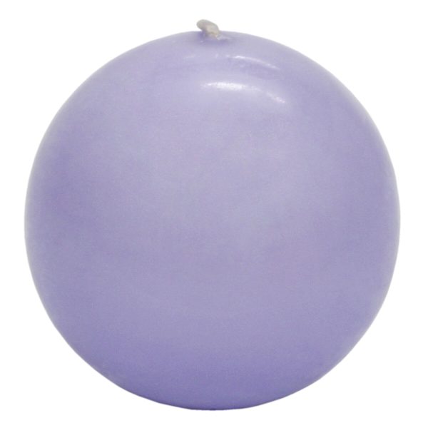 Purple Unscented Overdip Sphere Candle, 3"
