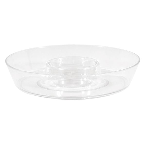 Clear Acrylic Chip & Dip Platter, 13"