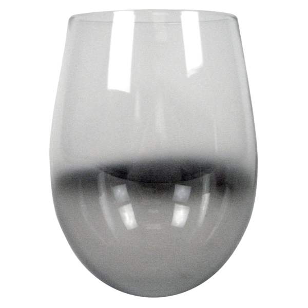 Silver Ombre Stemless Wine Glass, 18.5oz
