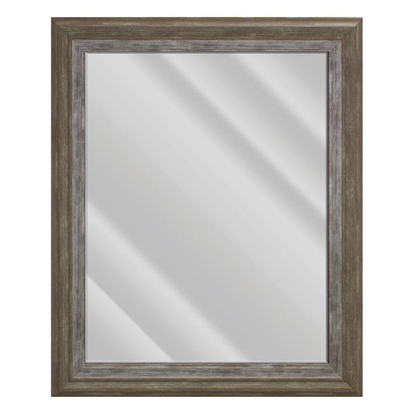 Janice Grey & White Rectangle Wall Mirror, 28.5x34.5