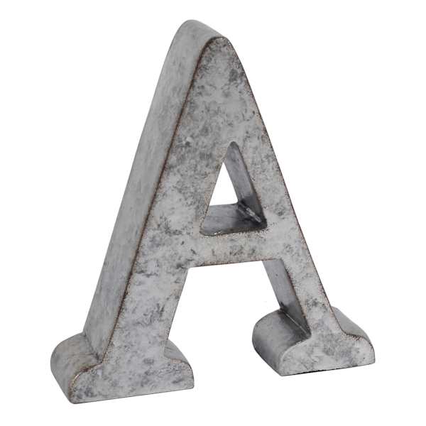 6" Galvanized Metal Letter, A