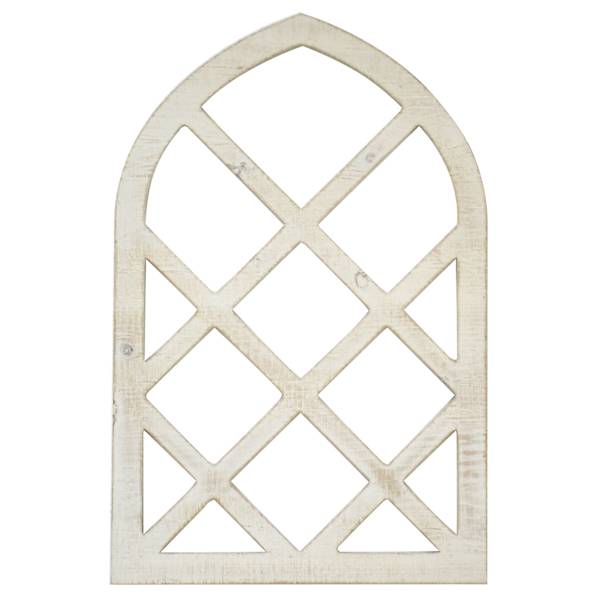White Faux Wood Wall Art, 16x24