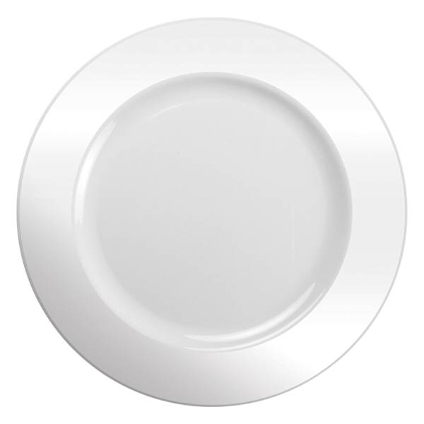 Lillian Table Settings 10-Count Pearl White Plastic Charger Plate, 12"