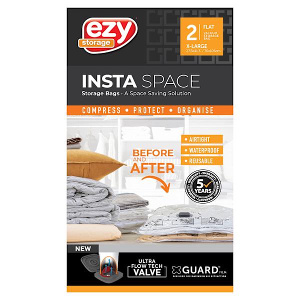 2-Pack Insta-Space Flat Bag, Extra Large
