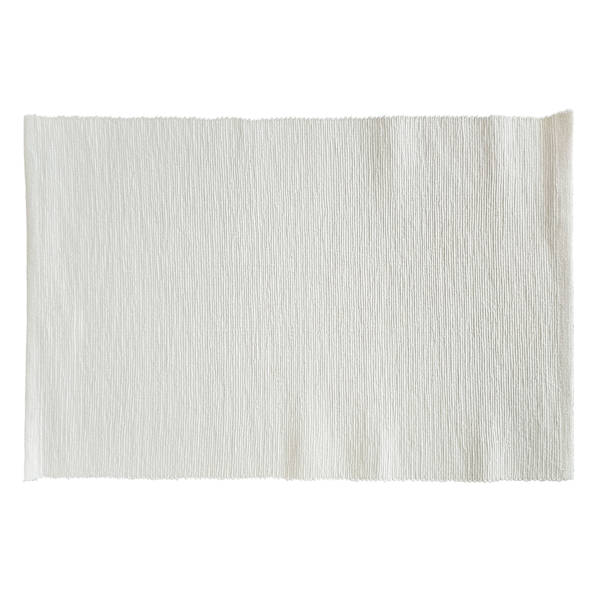 Set of 4 Ivory Ribbed Placemats