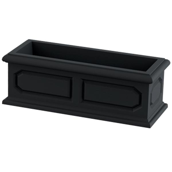 Japi All Weather Proof Black Versailles Outdoor Window Box, Medium