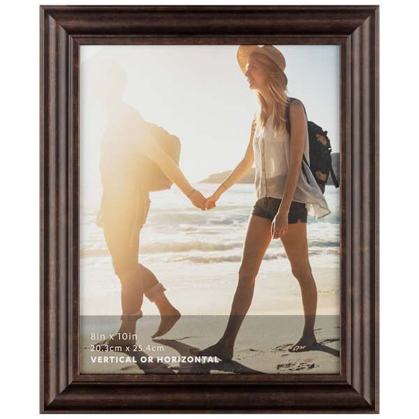 Bronze Ridged Scoop Profile Tabletop Picture Frame, 8x10