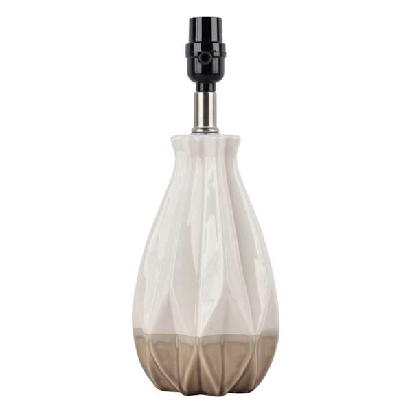 Neutral Faceted Teardrop Small Lamp Base, 14"