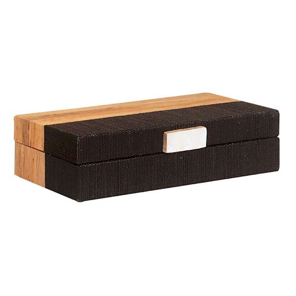 Crosby St. Black Water Hyacinth Decorative Box, 11x3