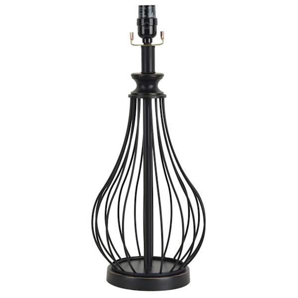 Black iron lamp base discount