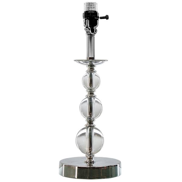 Crystal & Chrome Accent Lamp, 14"
