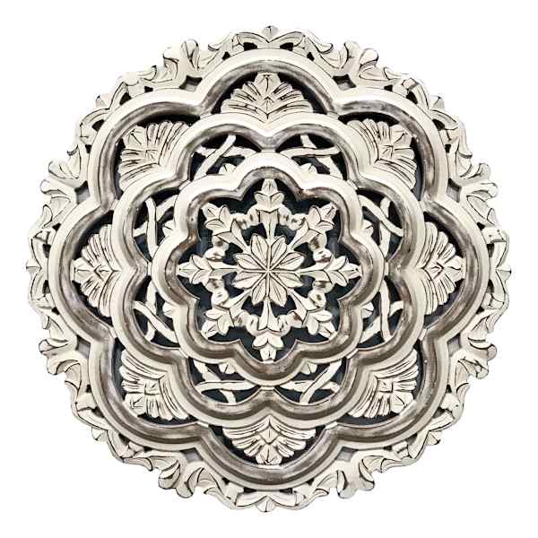 Carved Wood Medallion Wall Decor, 30"